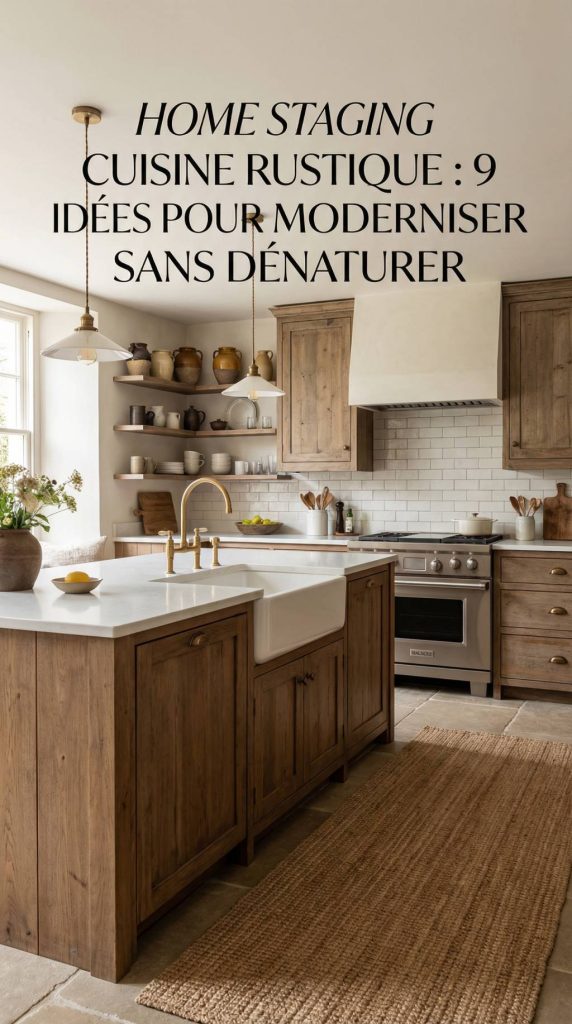 Home staging cuisine rustique : 9 idées pour moderniser sans dénaturer