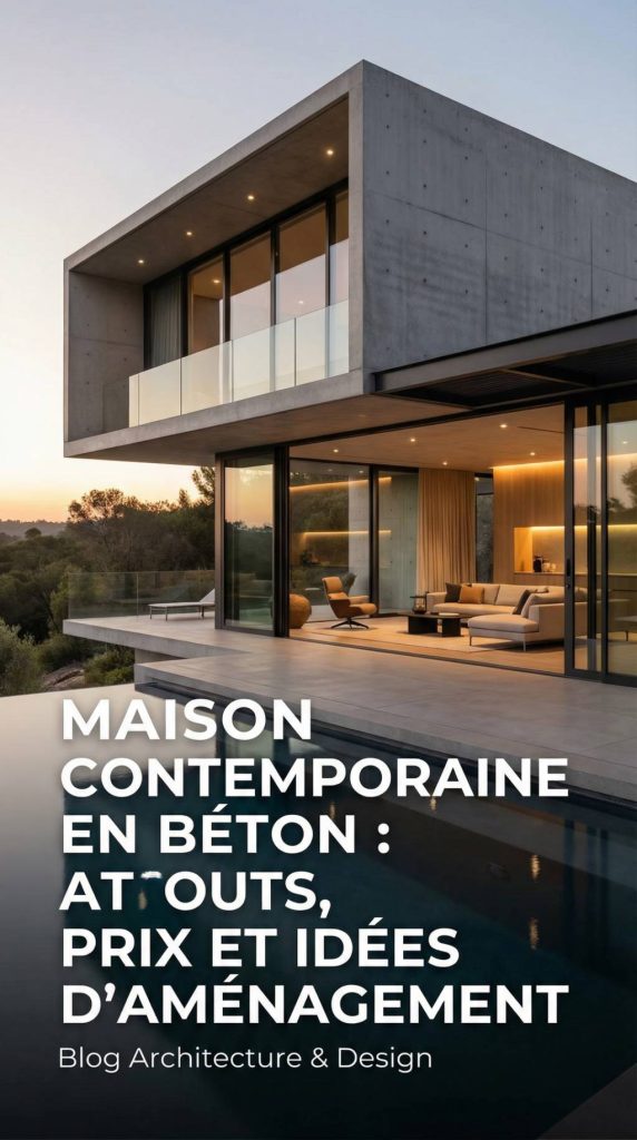 Maison contemporaine en béton : atouts, prix et idées d’aménagement